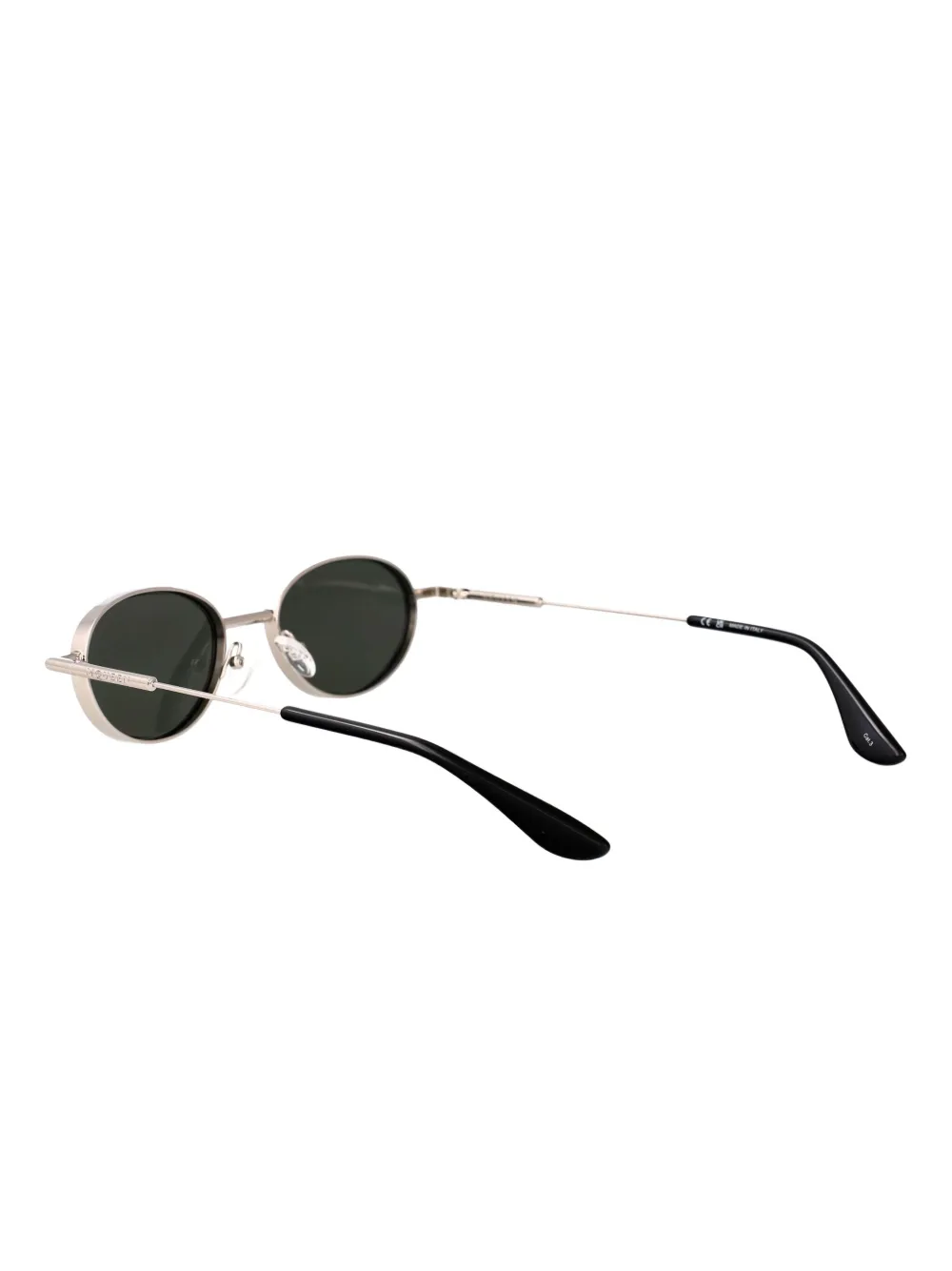 Alexander McQueen Eyewear Zonnebril met ovalen montuur Zilver