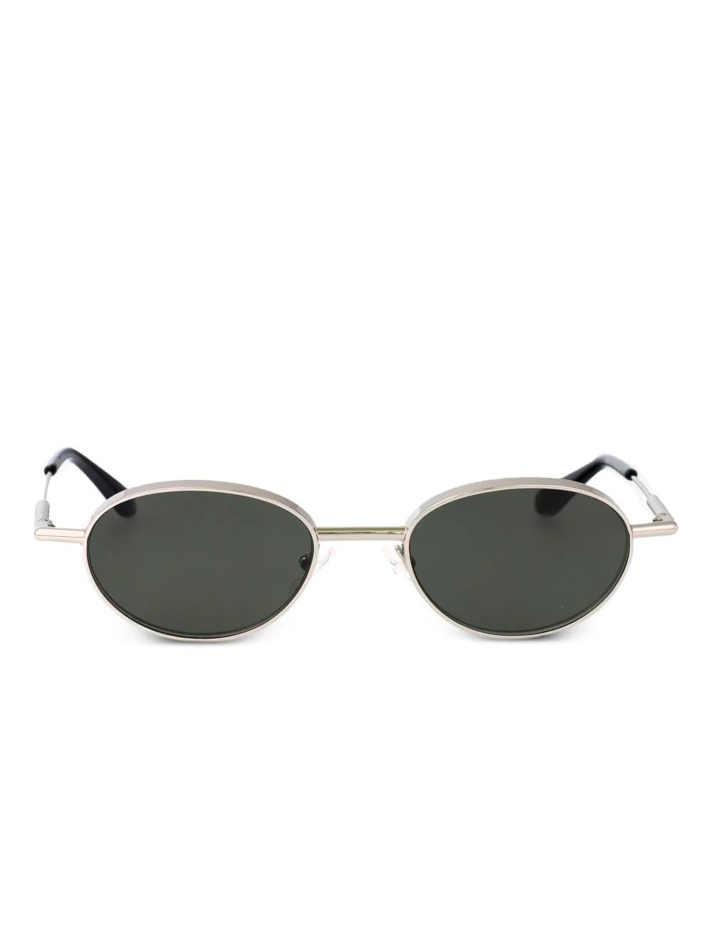 Alexander McQueen Eyewear oval-frame sunglasses | Silver | Image 1