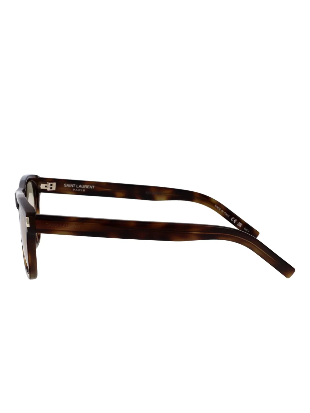 Saint Laurent Eyewear Zonnebril met rechthoekig montuur Bruin