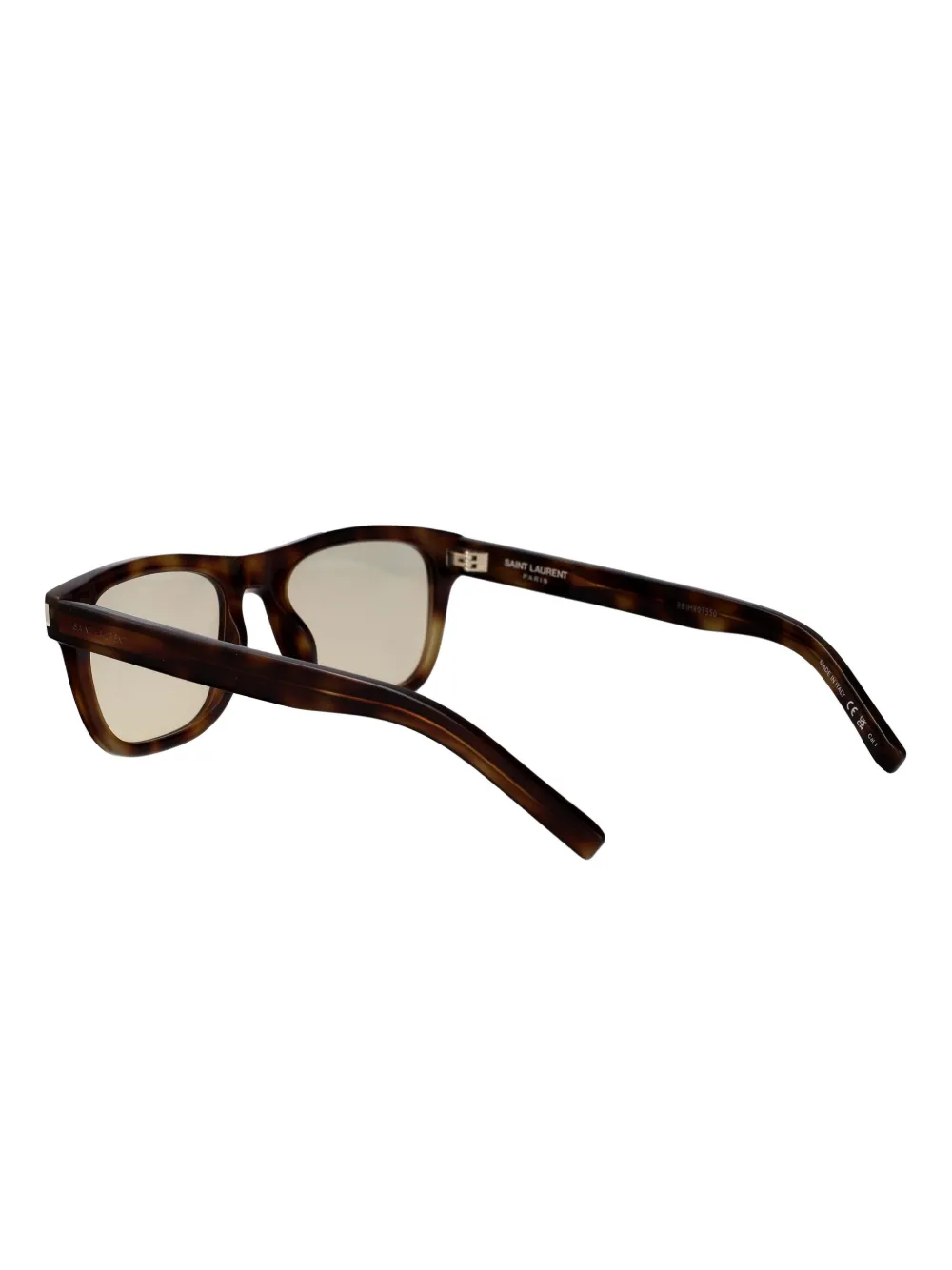 Saint Laurent Eyewear Zonnebril met rechthoekig montuur Bruin