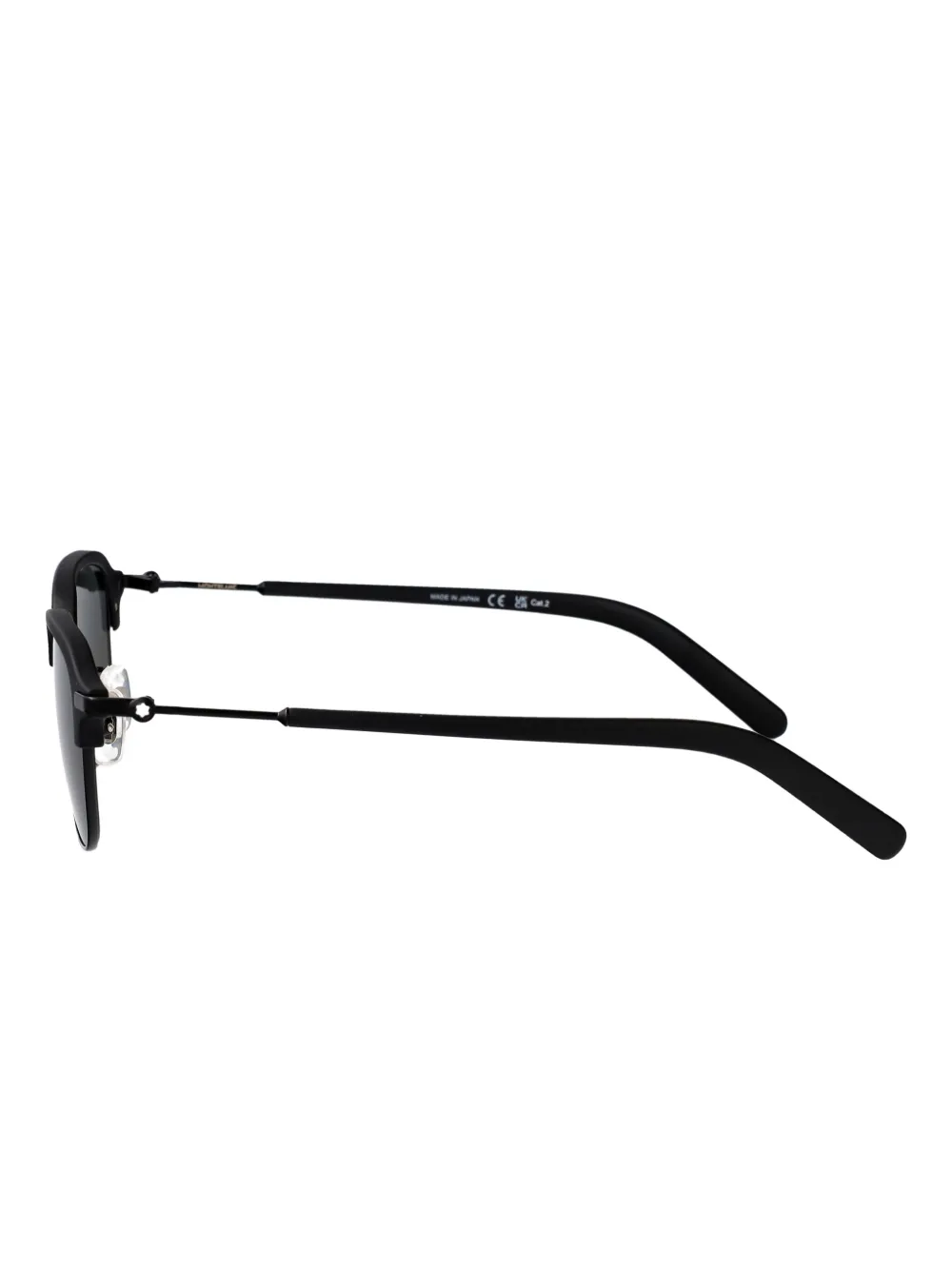 Montblanc MB0390S metalen zonnebril Zwart