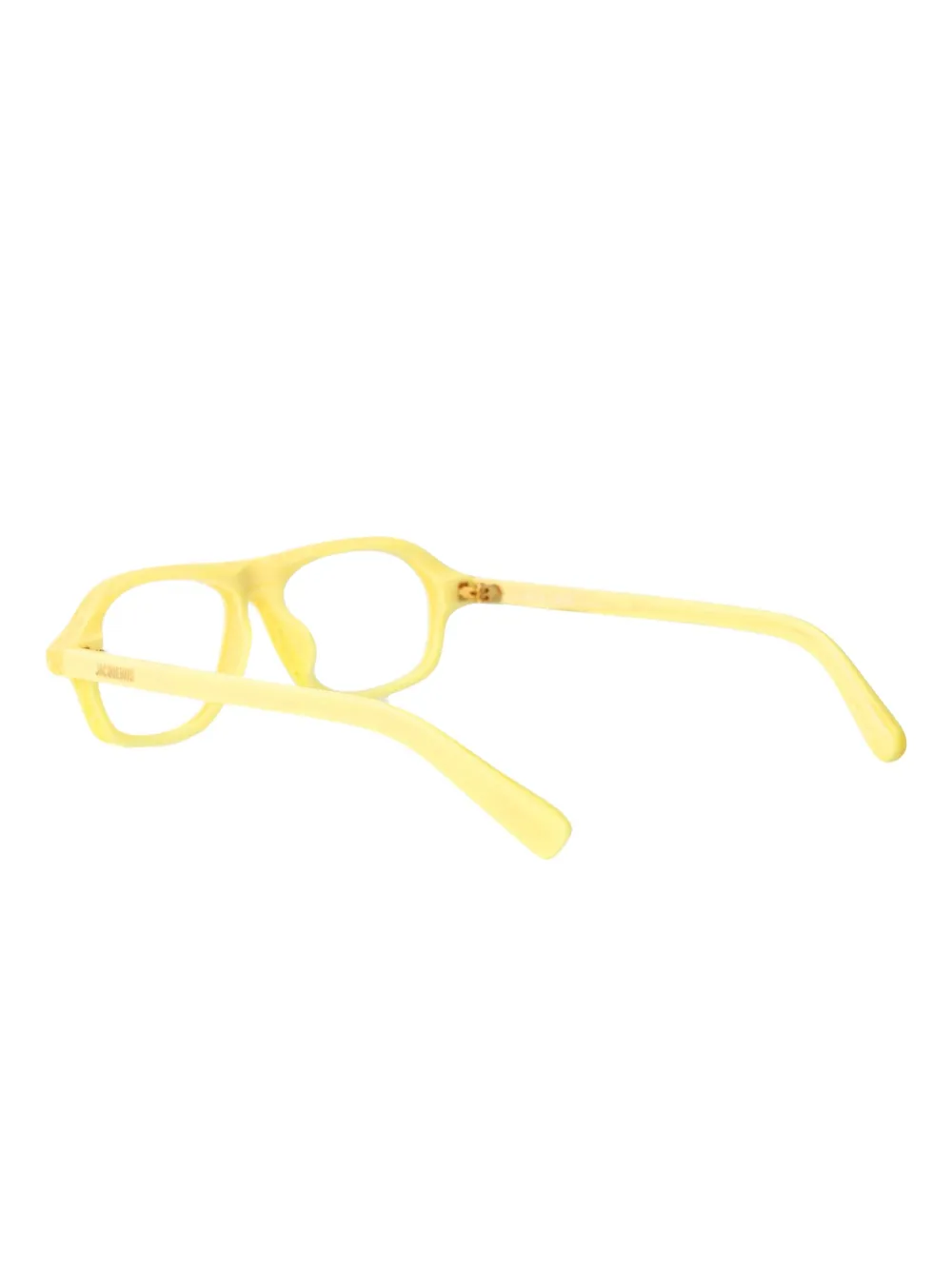 Jacquemus Becane bril met geometrisch montuur Geel