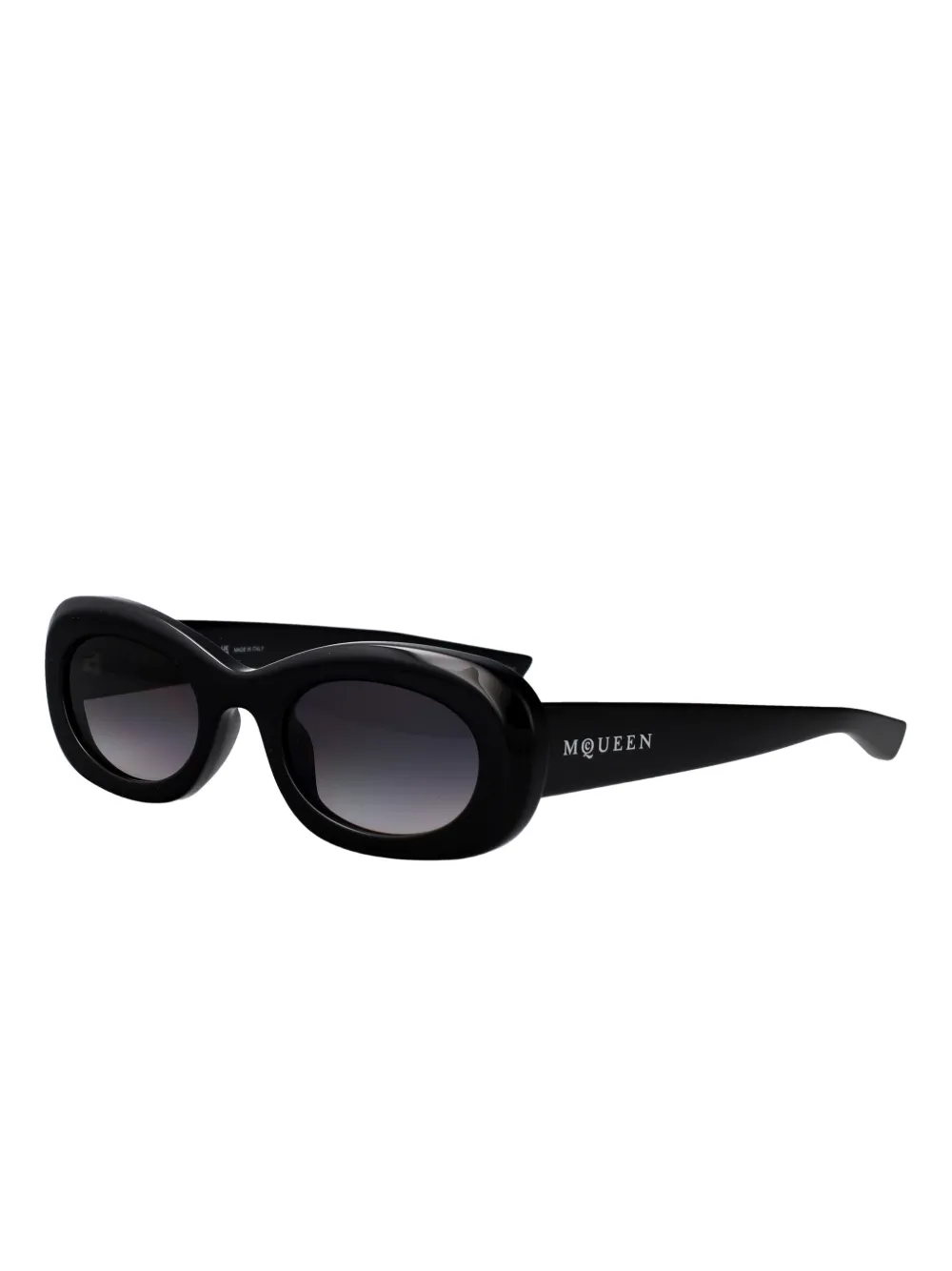 Alexander McQueen Eyewear oval-frame sunglasses - Zwart