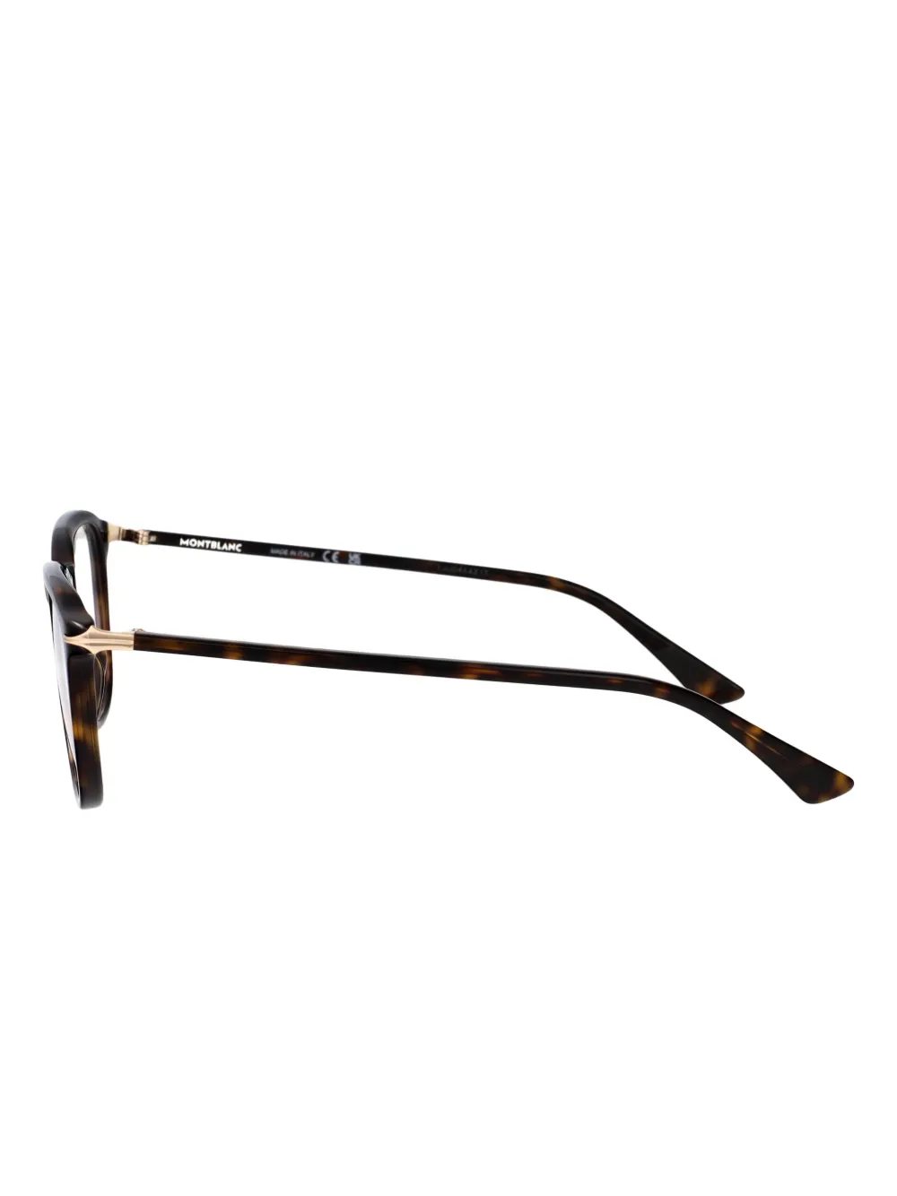 Montblanc Bril met rond montuur Bruin