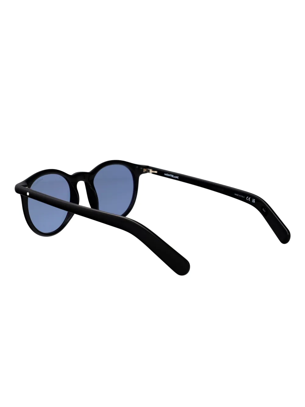 Montblanc Zonnebril met rond montuur Zwart