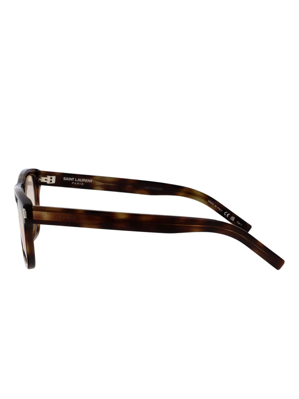 Saint Laurent Eyewear Zonnebril met rechthoekig montuur Bruin