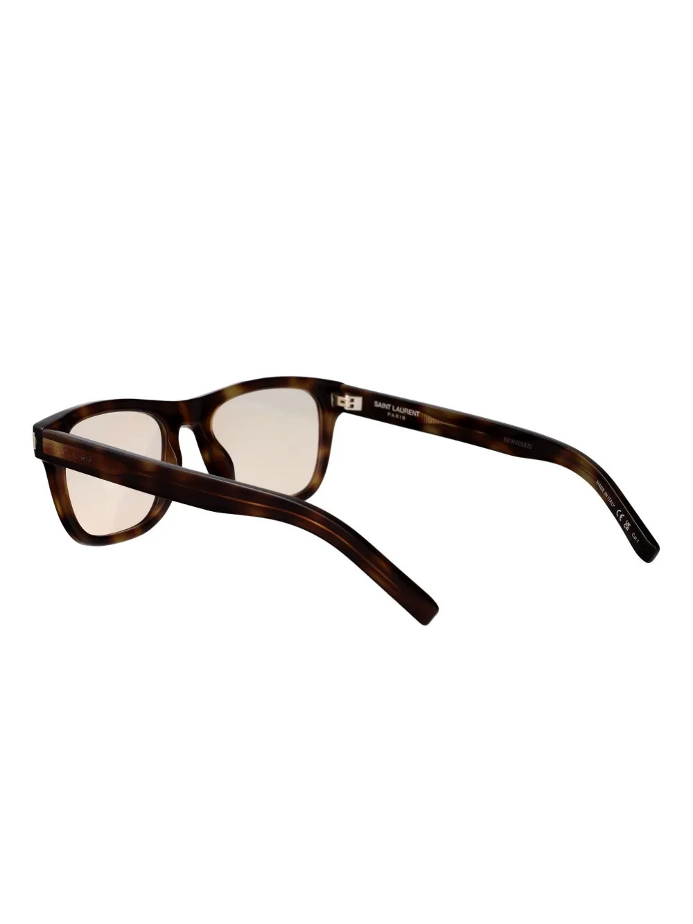 Saint Laurent Eyewear Zonnebril met rechthoekig montuur Bruin