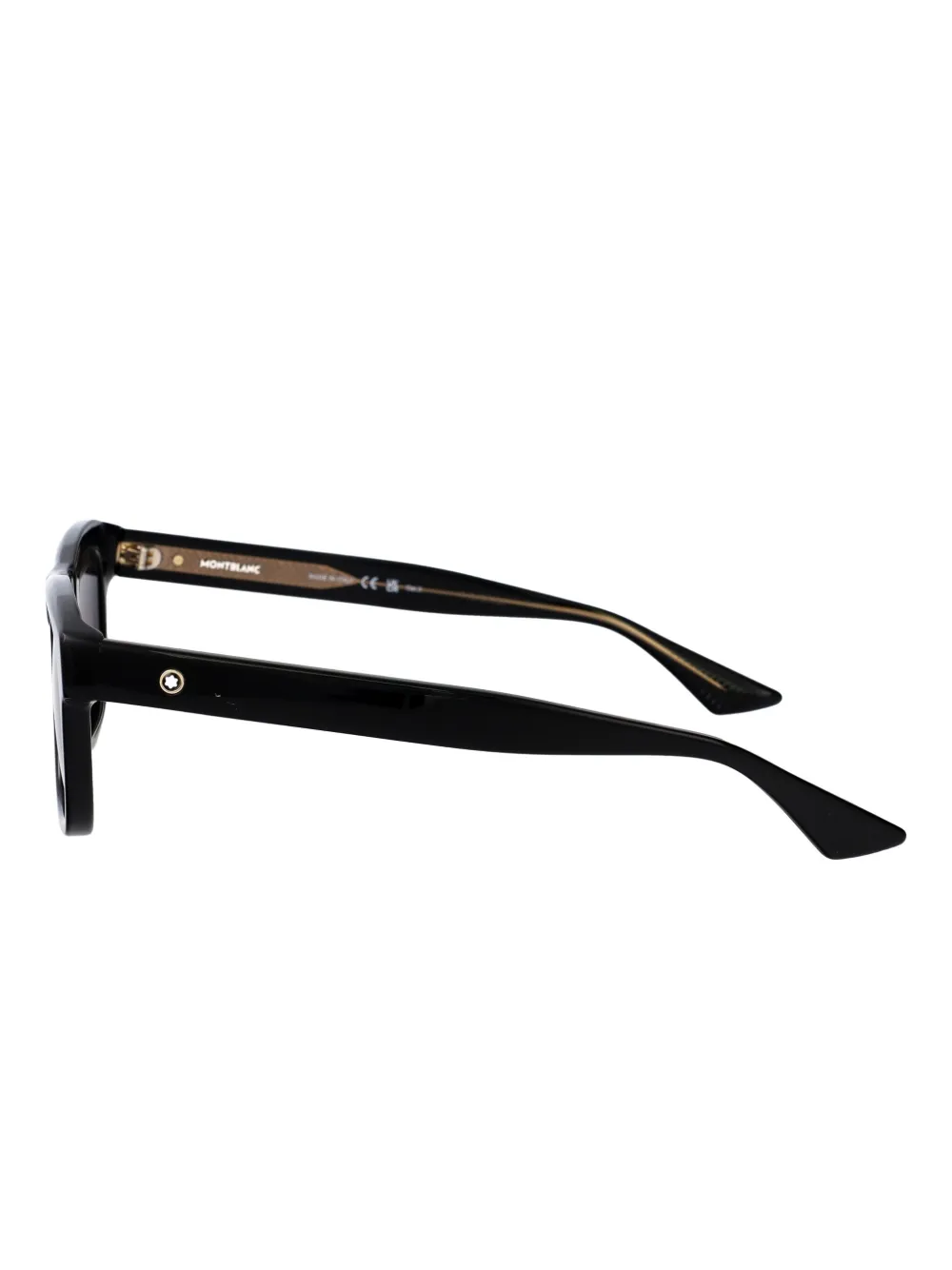 Montblanc MB0421S zonnebril met rechthoekig montuur Zwart