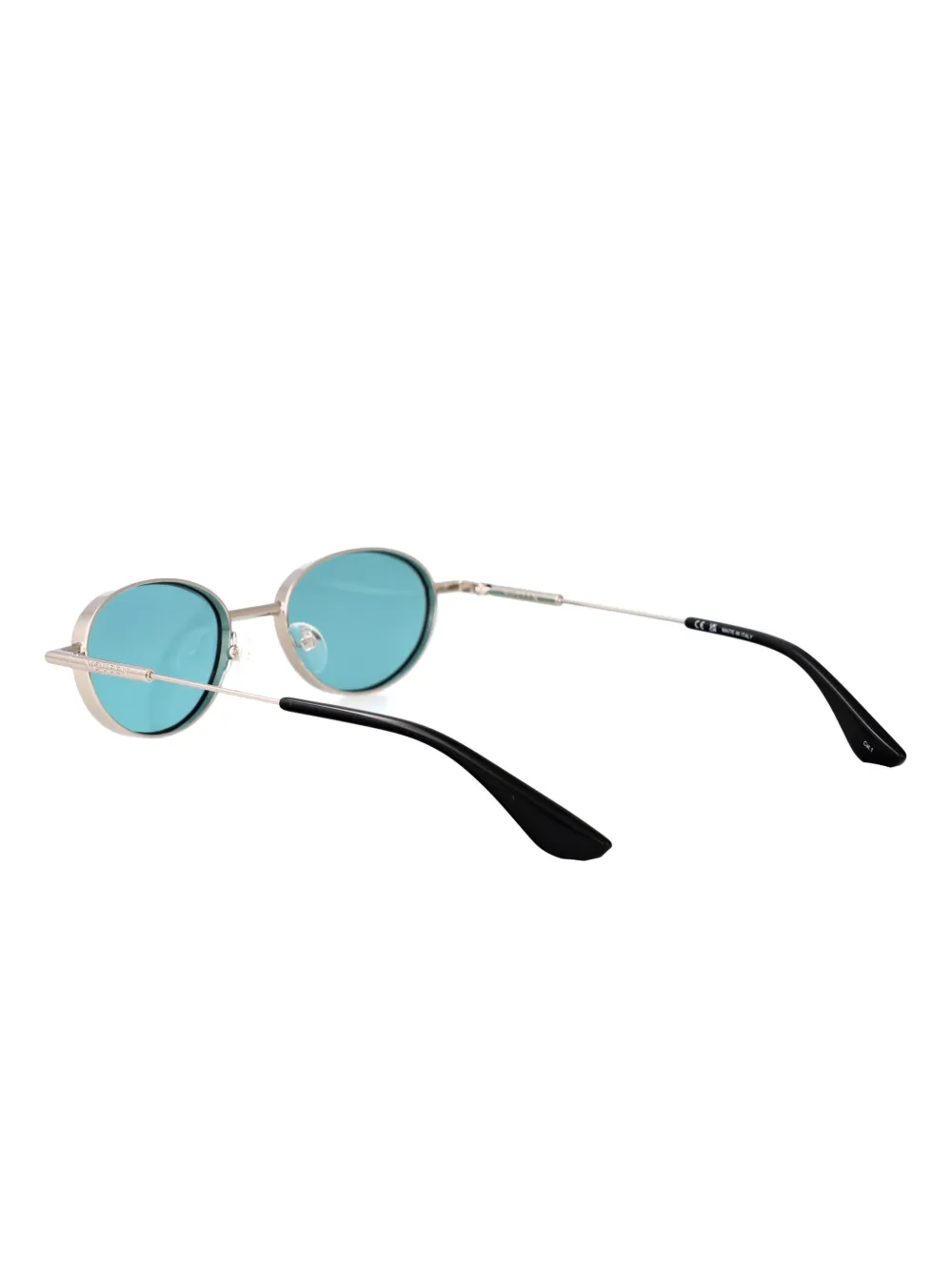 Alexander McQueen Eyewear AM0523S zonnebril met ovalen montuur Zilver