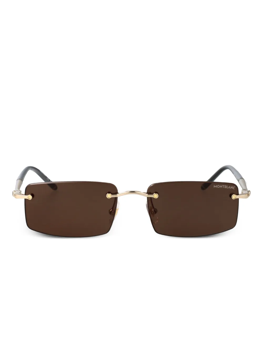 Montblanc lentes de sol con armazón rectangular | dorado | Image 1