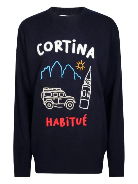 MC2 Saint Barth Heron embroidered crew-neck sweater