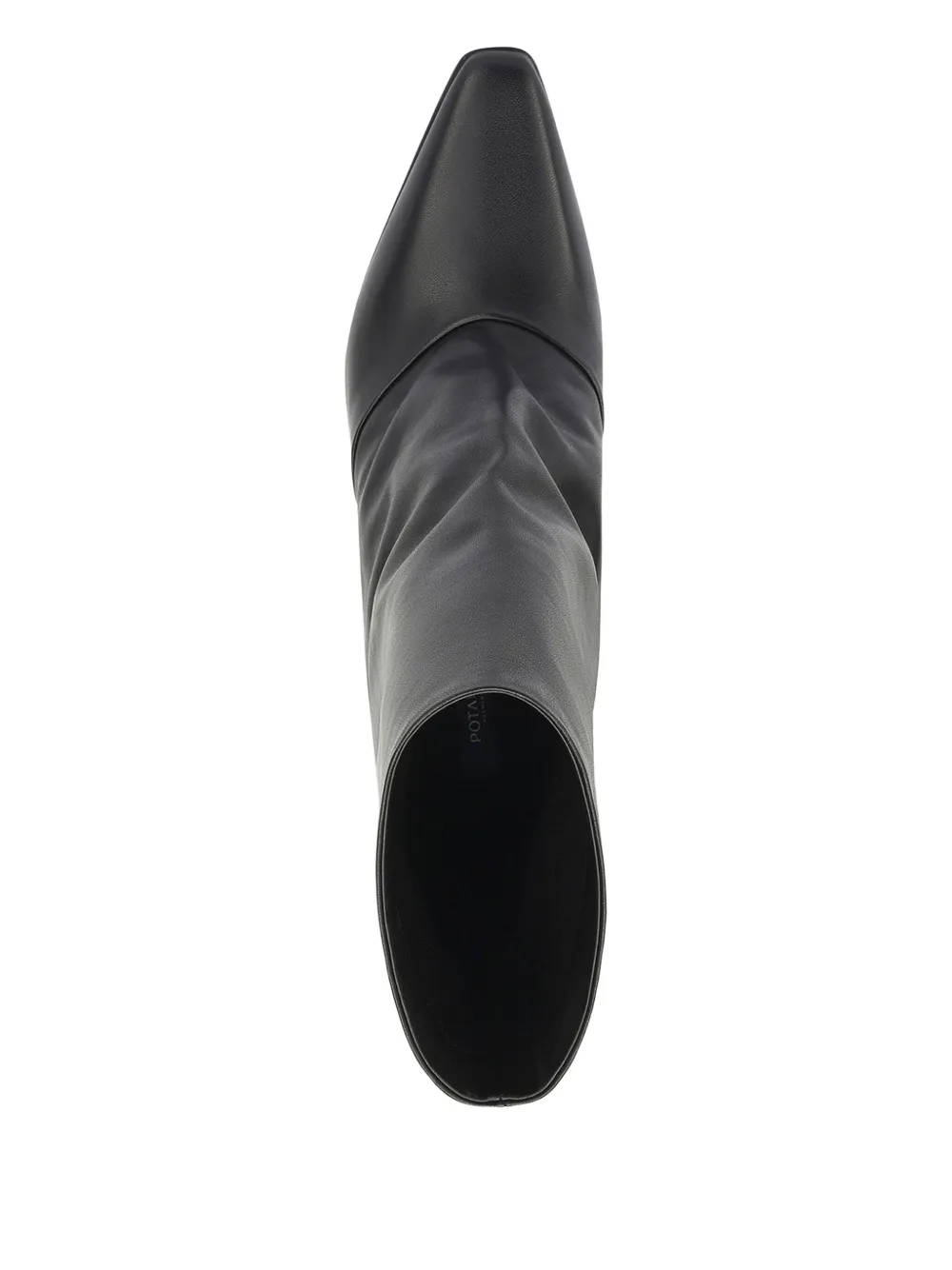 Potamy Leather Heeled Ankle Boots In Black