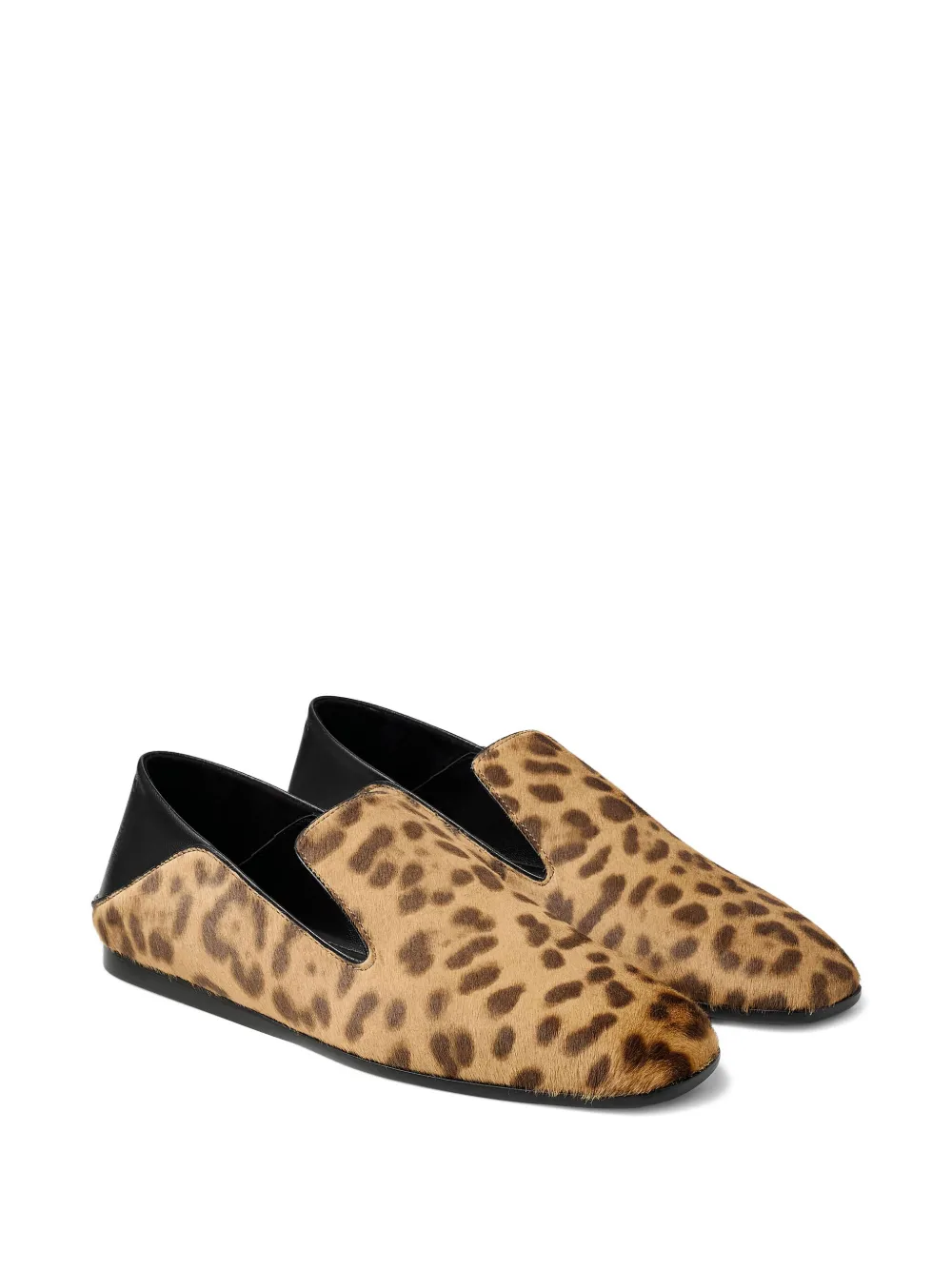 Jimmy Choo Elliot Calf Leather Leopard Print Loafers In Animal Print