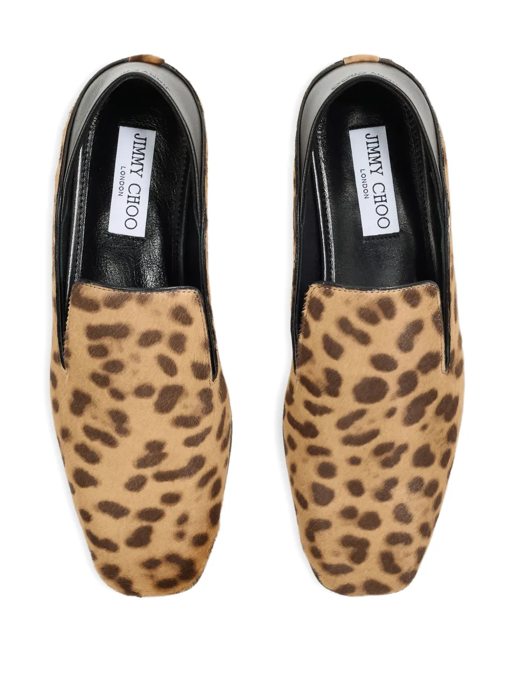 Jimmy Choo Elliot Calf Leather Leopard Print Loafers In Animal Print