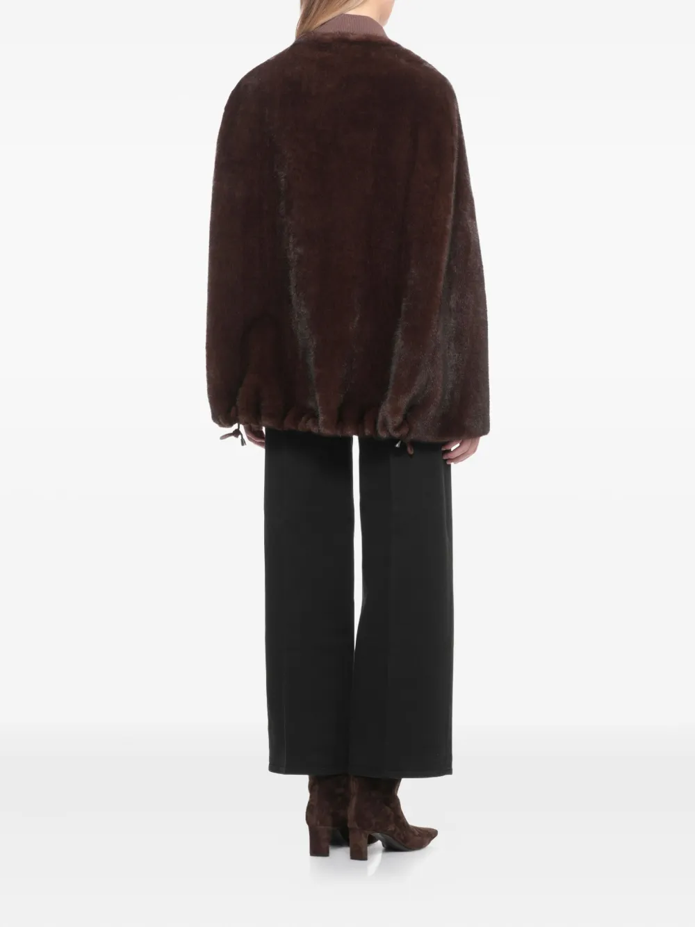 VALENTINI 1972 Jack met rits en zak Bruin