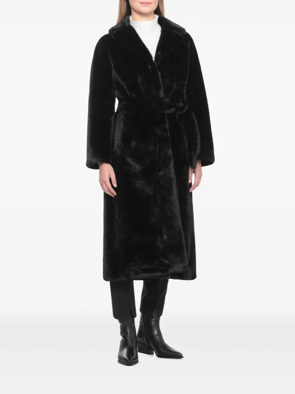 VALENTINI 1972 abrigo con cinturón | Abrigos de pelo artificial | Image 2