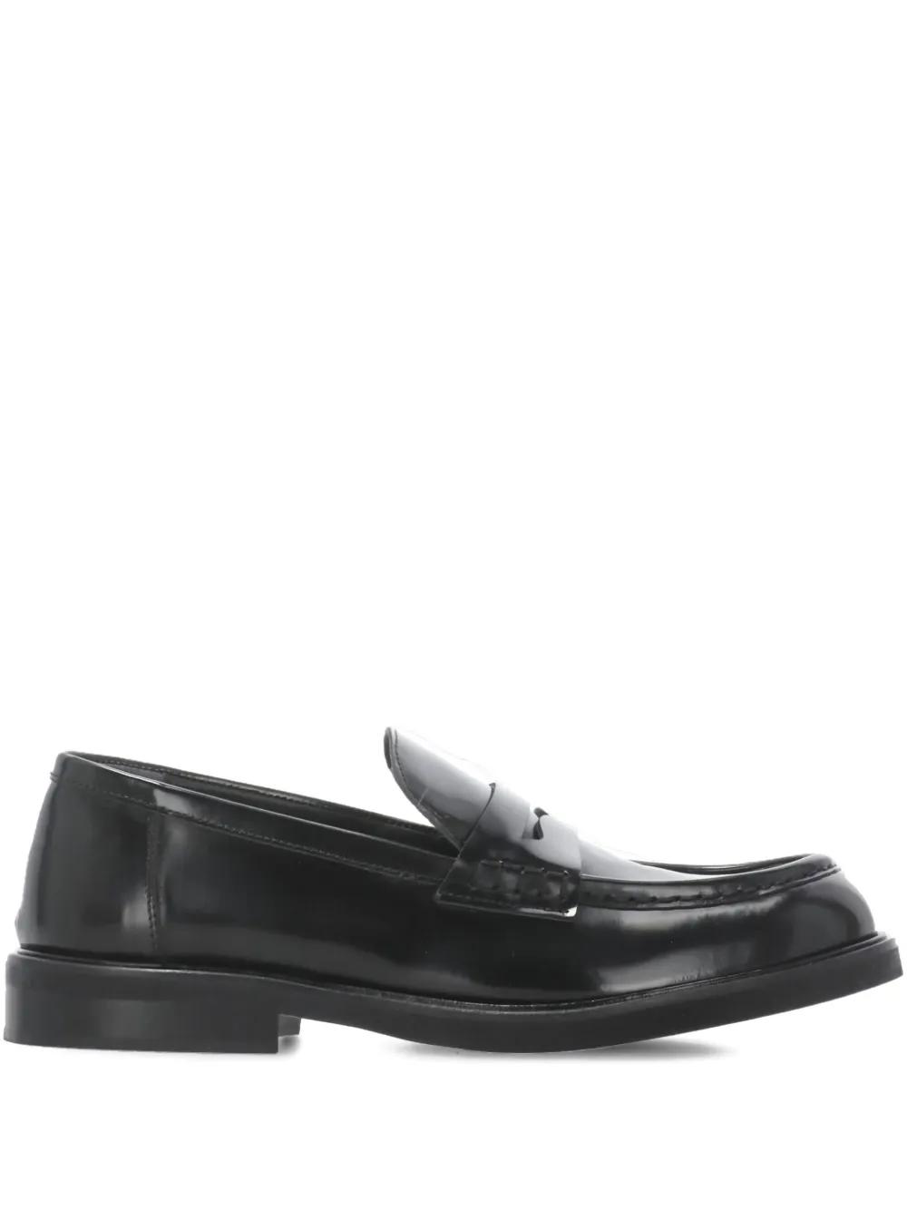 Poeve Penny-strap Loafers In Black