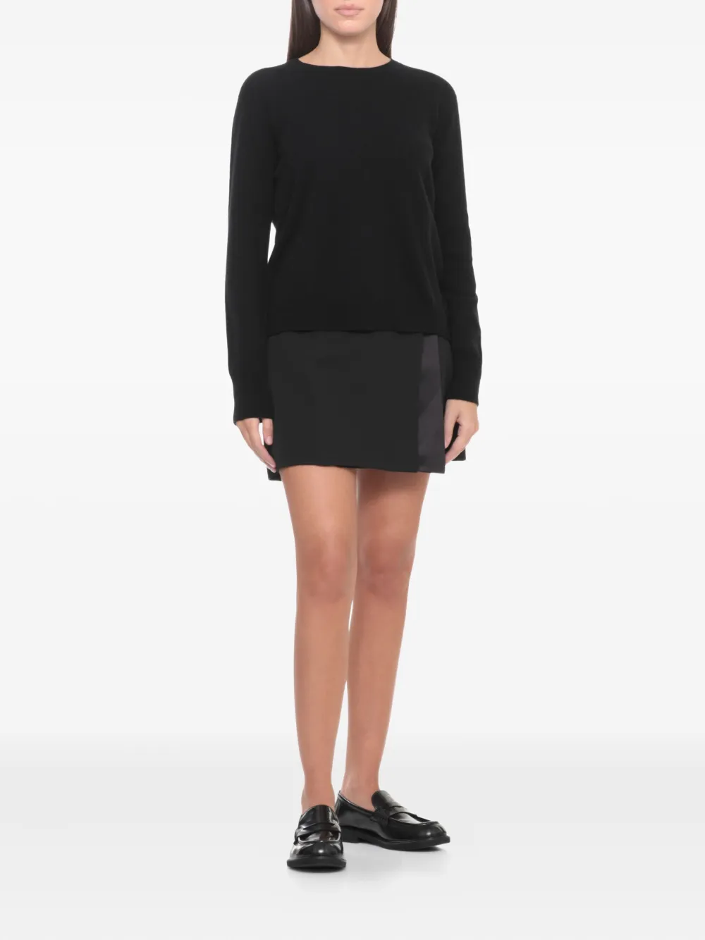 Poeve Penny-strap Loafers In Black