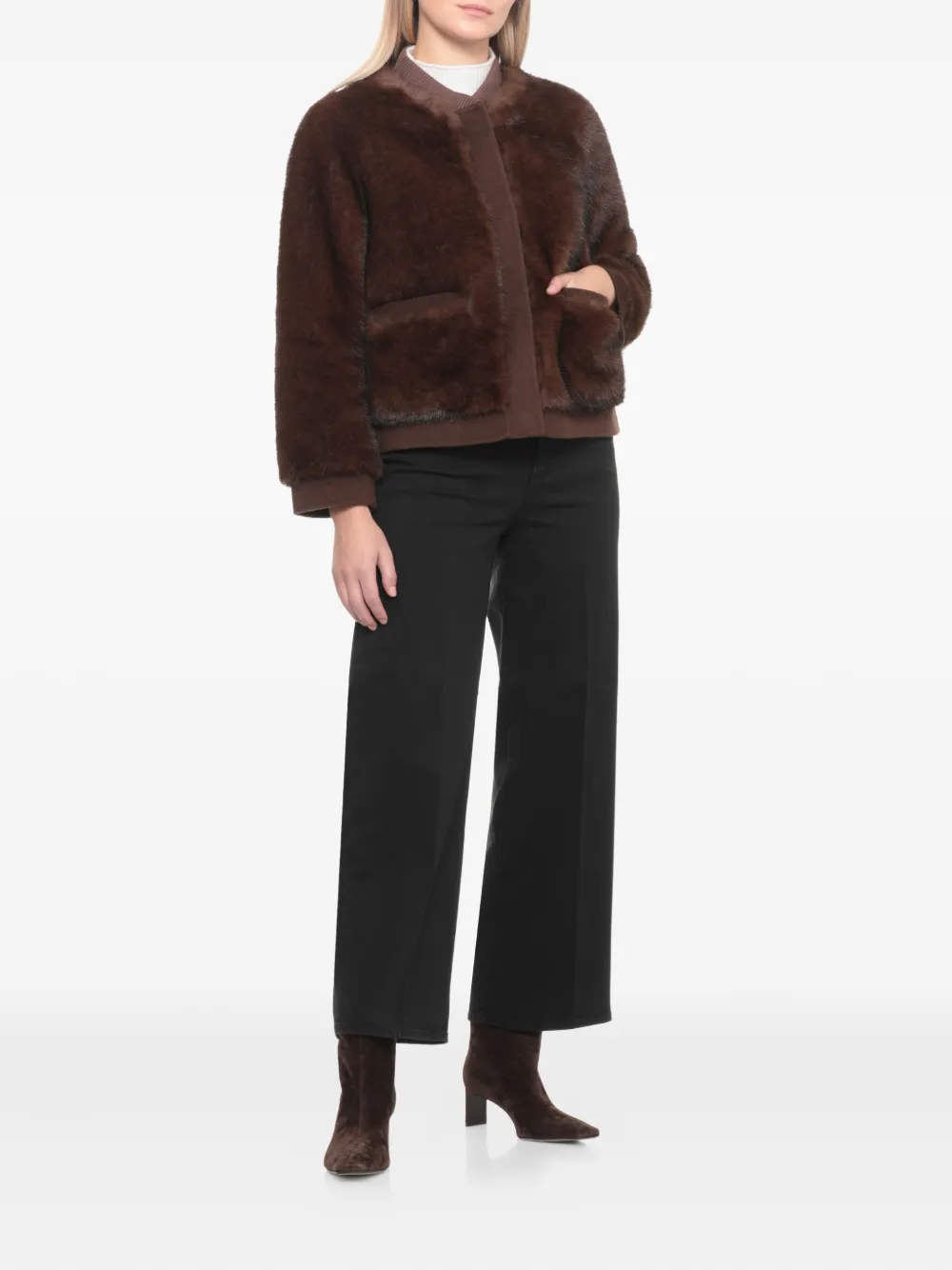 VALENTINI 1972 Bomberjack met zak Bruin