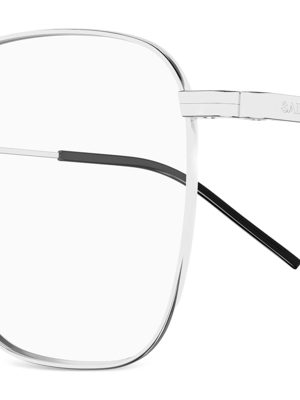  Saint Laurent Eyewear Geometric Glasses - Silver 