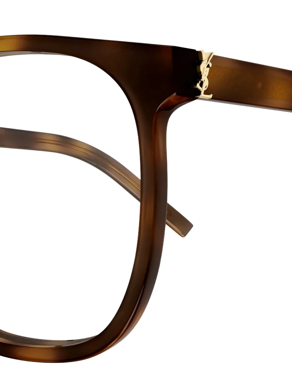 Saint Laurent Eyewear Bril met rond montuur Bruin