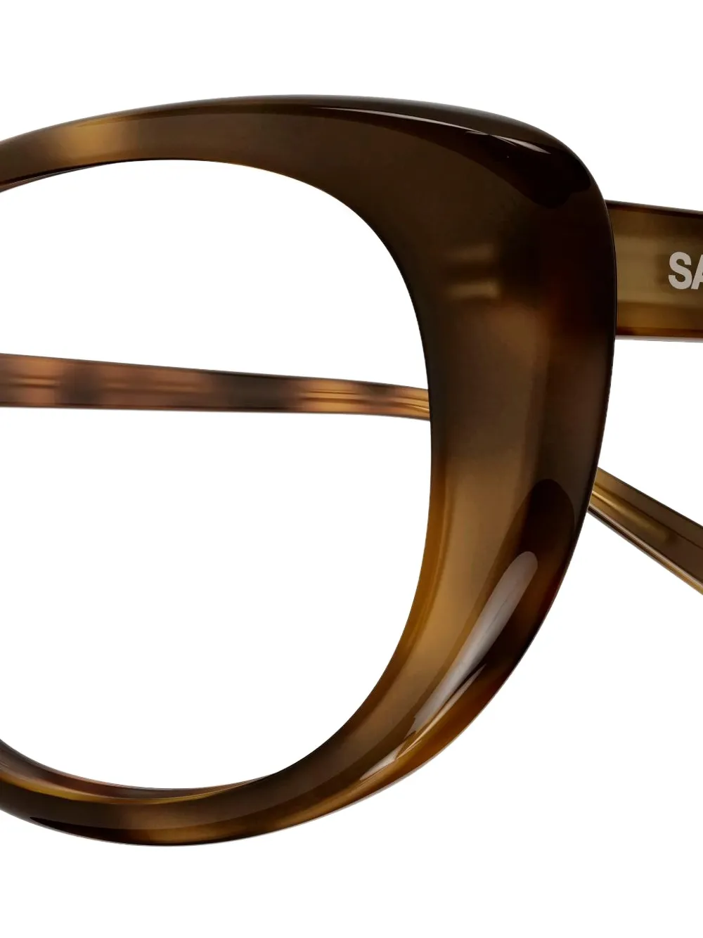  Saint Laurent Eyewear Cat-eye Glasses - Brown 