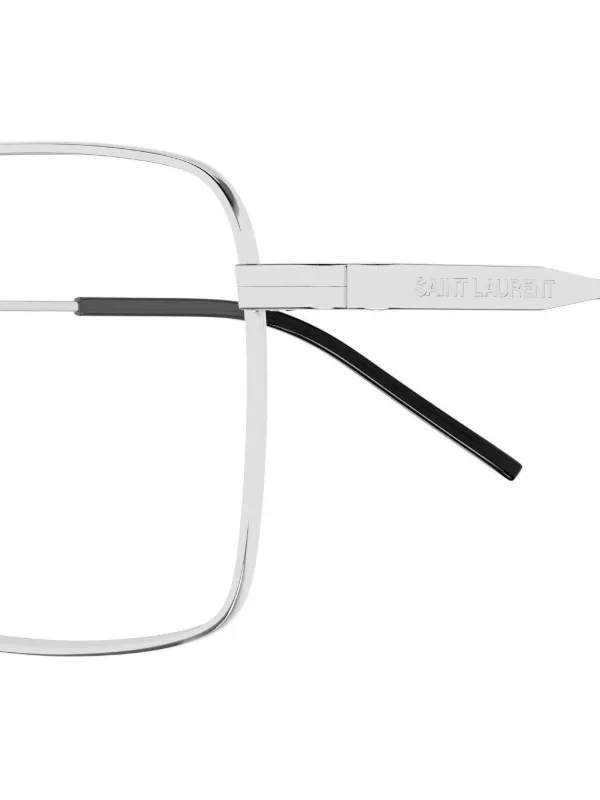 Saint Laurent Eyewear スクエアメガネフレーム | シルバートーン