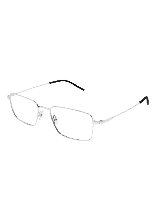 Saint Laurent Eyewear スクエアメガネフレーム | シルバートーン