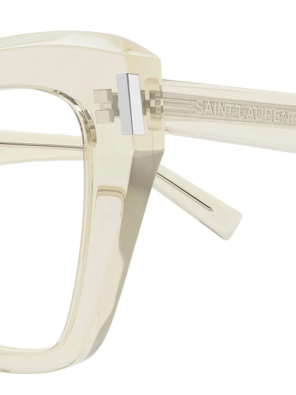 Saint Laurent Geometric Lasses In Gray