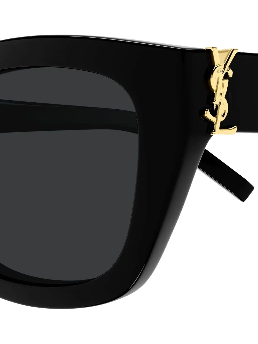 Saint Laurent 55mm Rectangular Sunglasses In Black