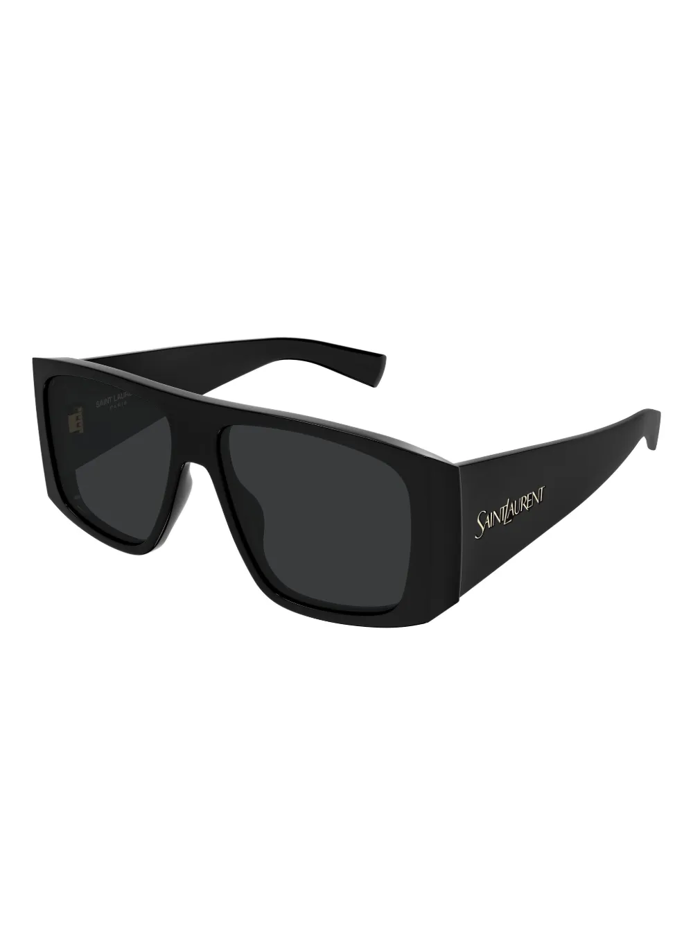 Saint Laurent Eyewear Zonnebril met rechthoekig montuur en logo - Zwart