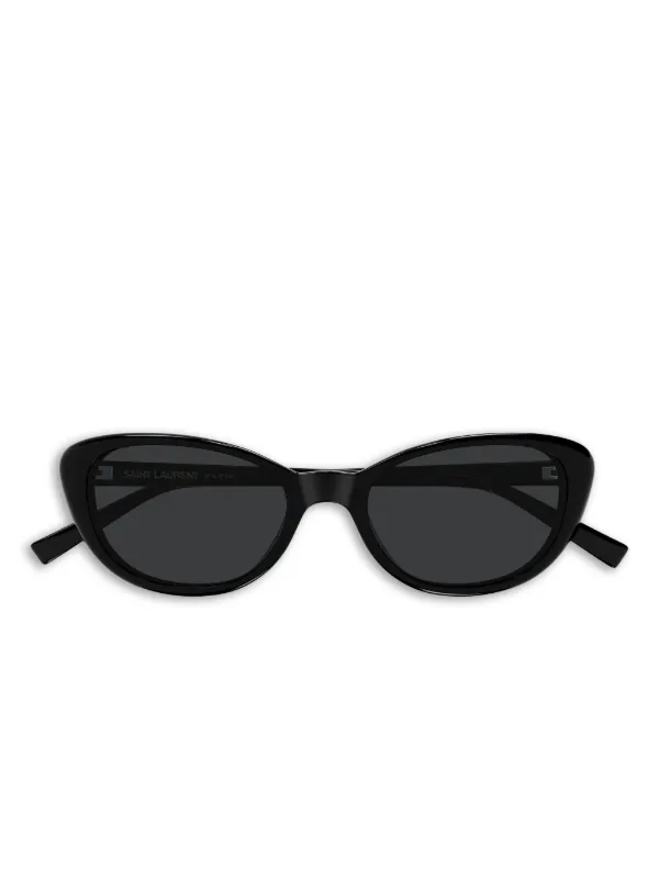 YSL イヴ・サンローラン　サングラス　ブラック キャットアイ Saint Laurent cat-eye black sunglasses featuring YSL logo