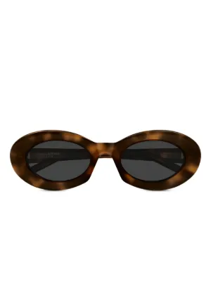 Gucci Eyewear ラウンドフレーム サングラス | ブラウン | FARFETCH JP