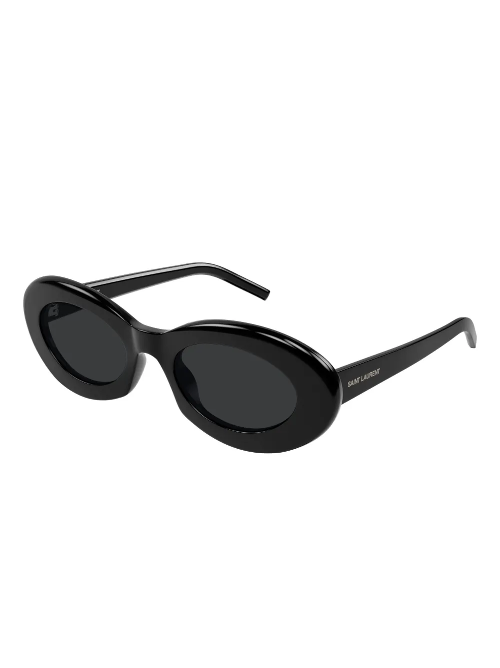 Saint Laurent Eyewear Zonnebril met ovalen montuur - Zwart