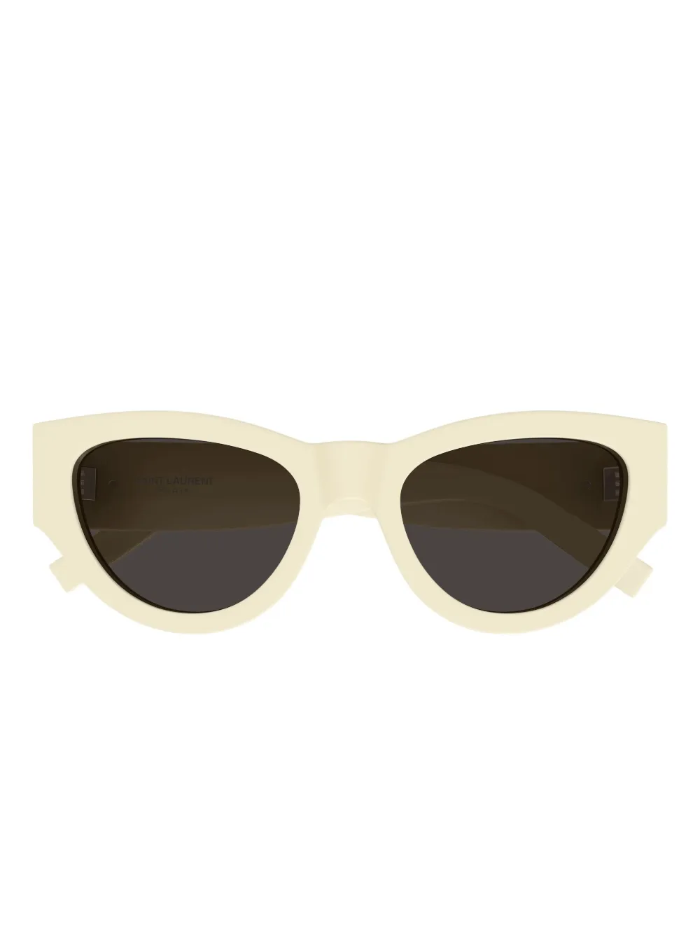 Saint Laurent Cat-eye Logo Sunglasses In Neutral