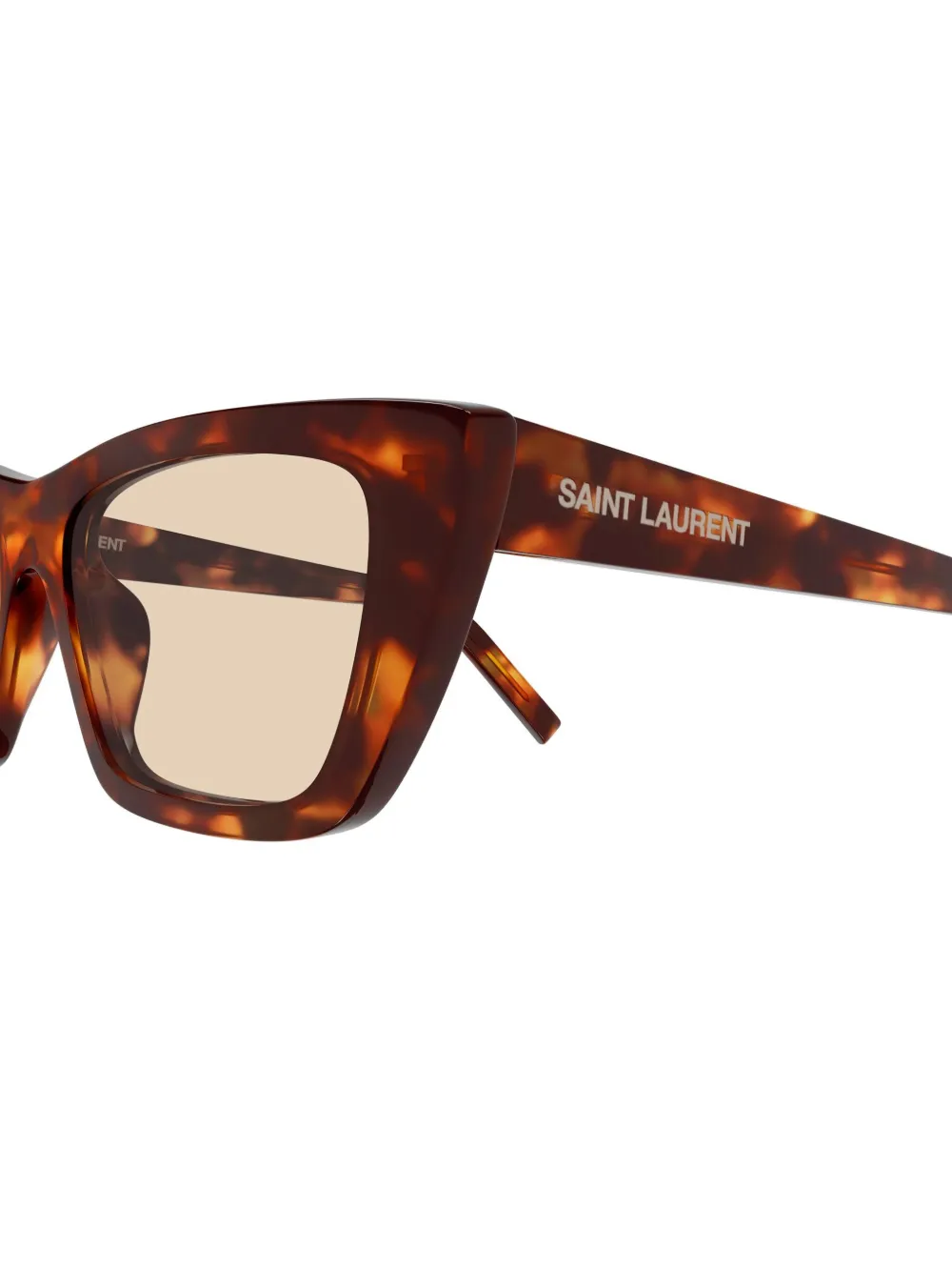 Saint Laurent Eyewear Zonnebril met geometrisch montuur Bruin