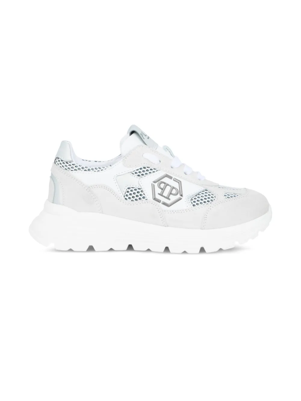 Philipp Plein Junior Low-top sneakers met vlakken Wit