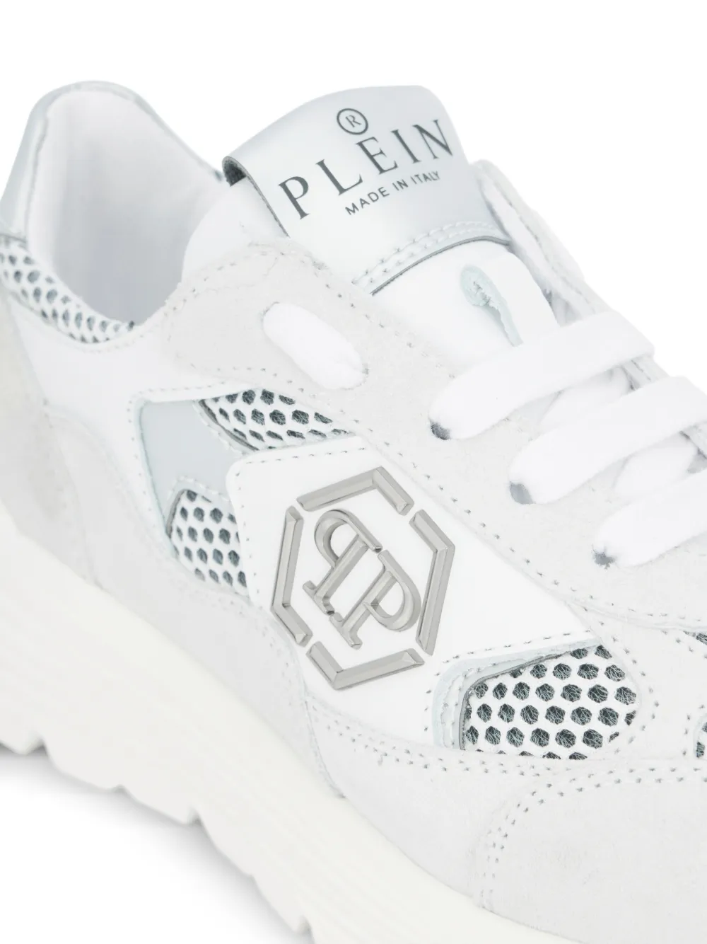 Philipp Plein Junior Low-top sneakers met vlakken Wit