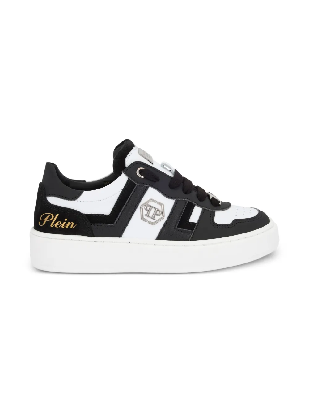 Philipp Plein Junior Low-top sneakers met vlakken Wit