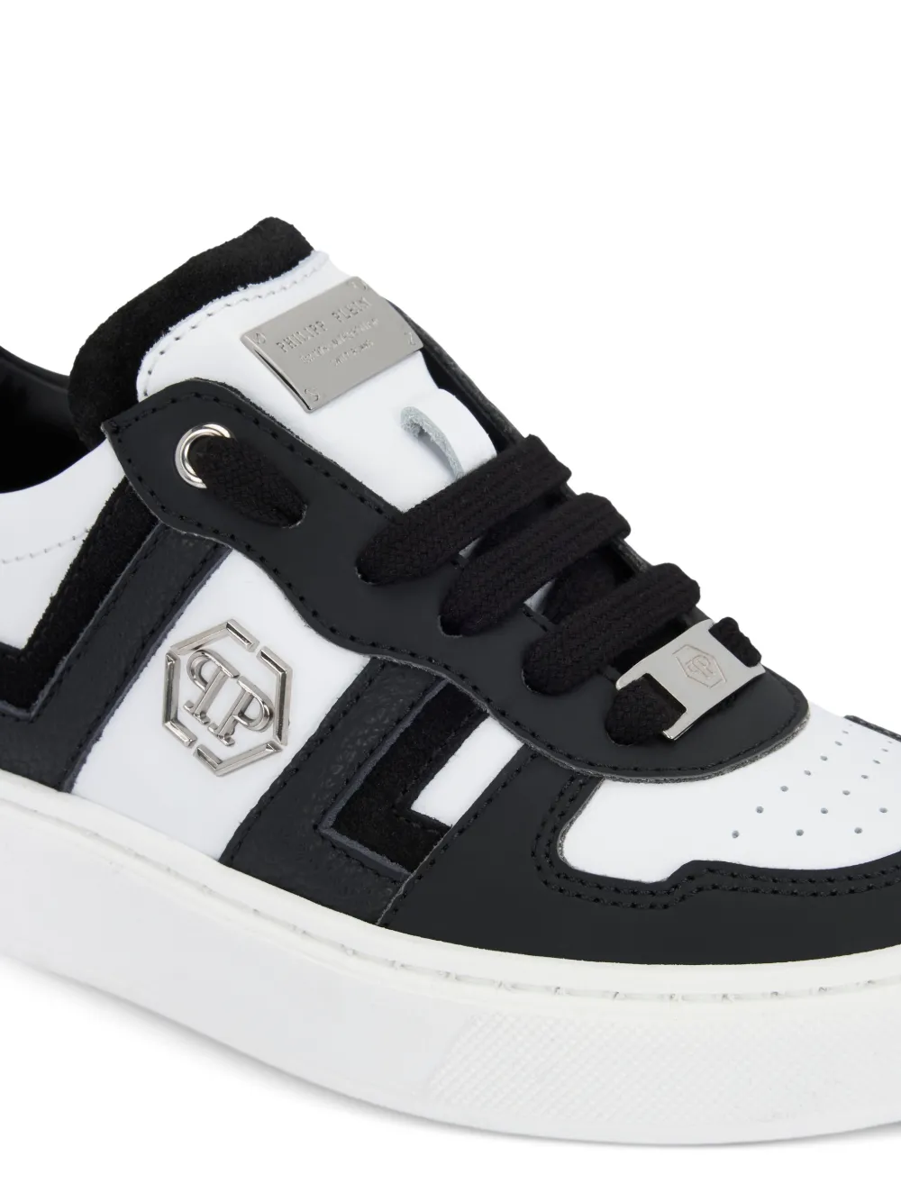 Philipp Plein Junior Low-top sneakers met vlakken Wit