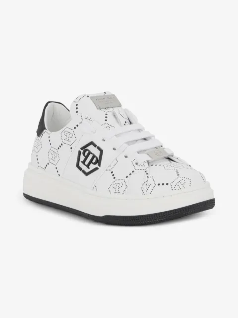 Philipp Plein Junior tenis bajos con monograma