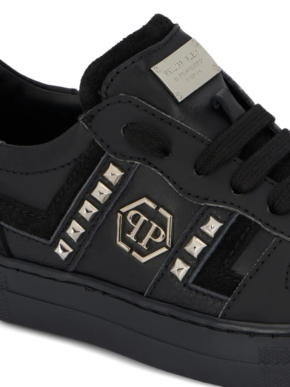 Philipp Plein Junior Low-top sneakers met studs Zwart