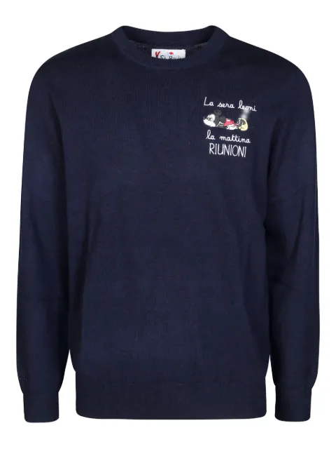 MC2 Saint Barth suéter Heron Light con cuello redondo y bordado
