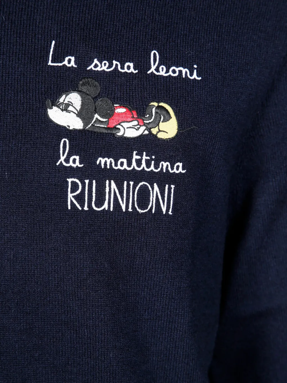 Mc2 Saint Barth Heron Light Embroidered Crew-neck Sweater In Blue