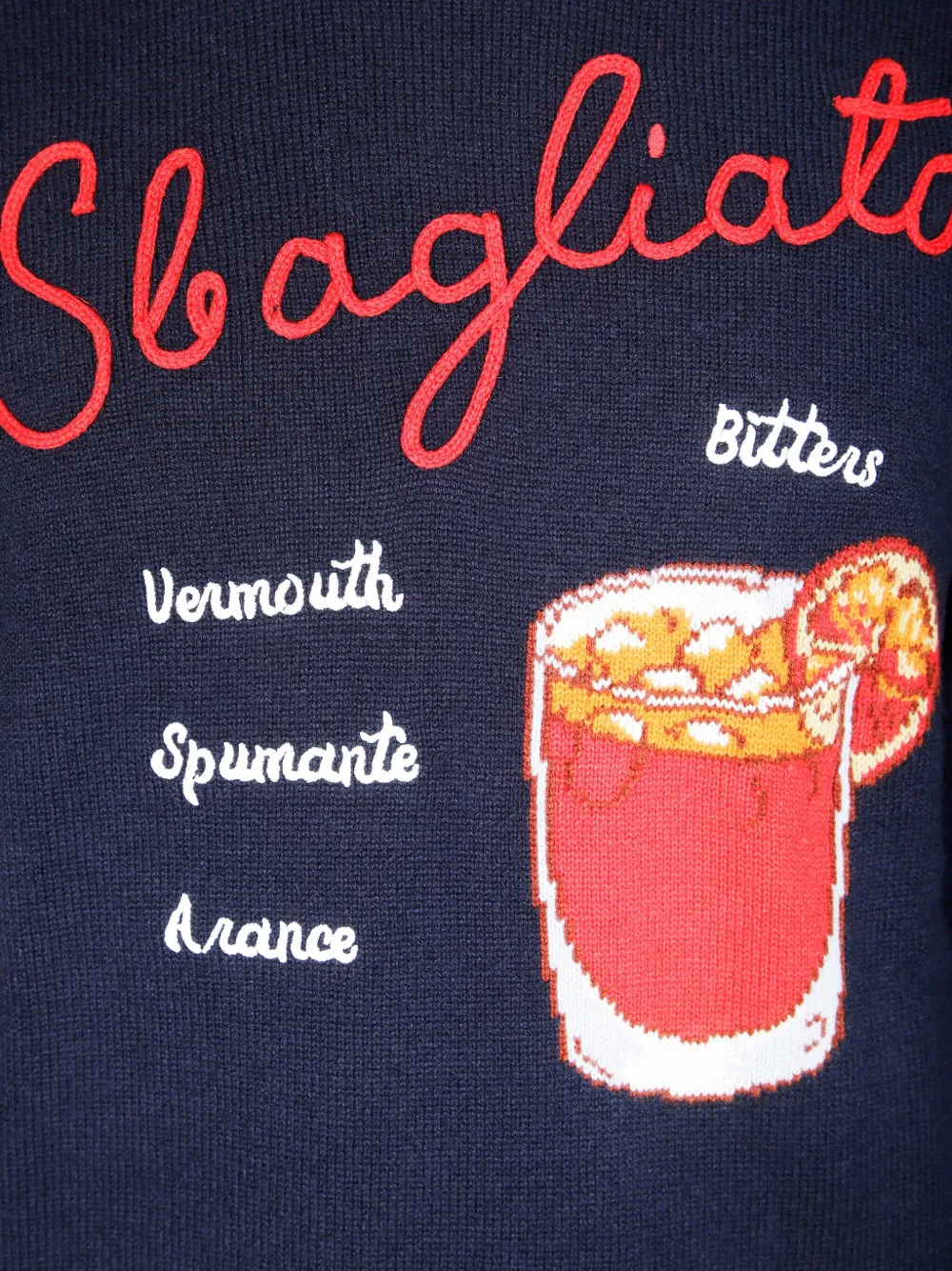 MC2 Saint Barth Trui met borduurwerk en ronde hals Blauw