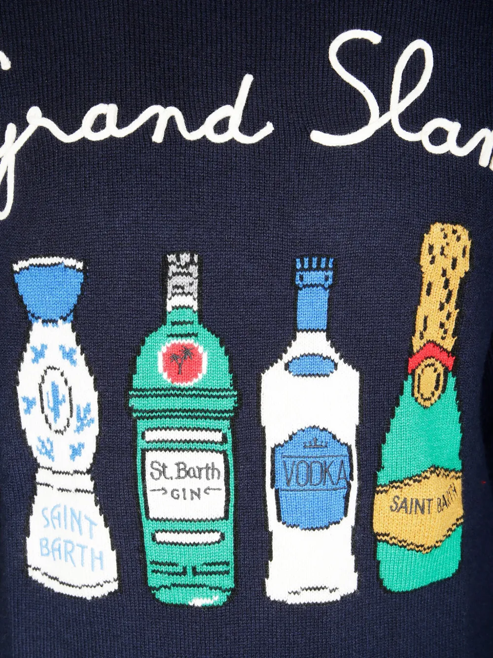 Mc2 Saint Barth Graphic-print Sweater In Blue