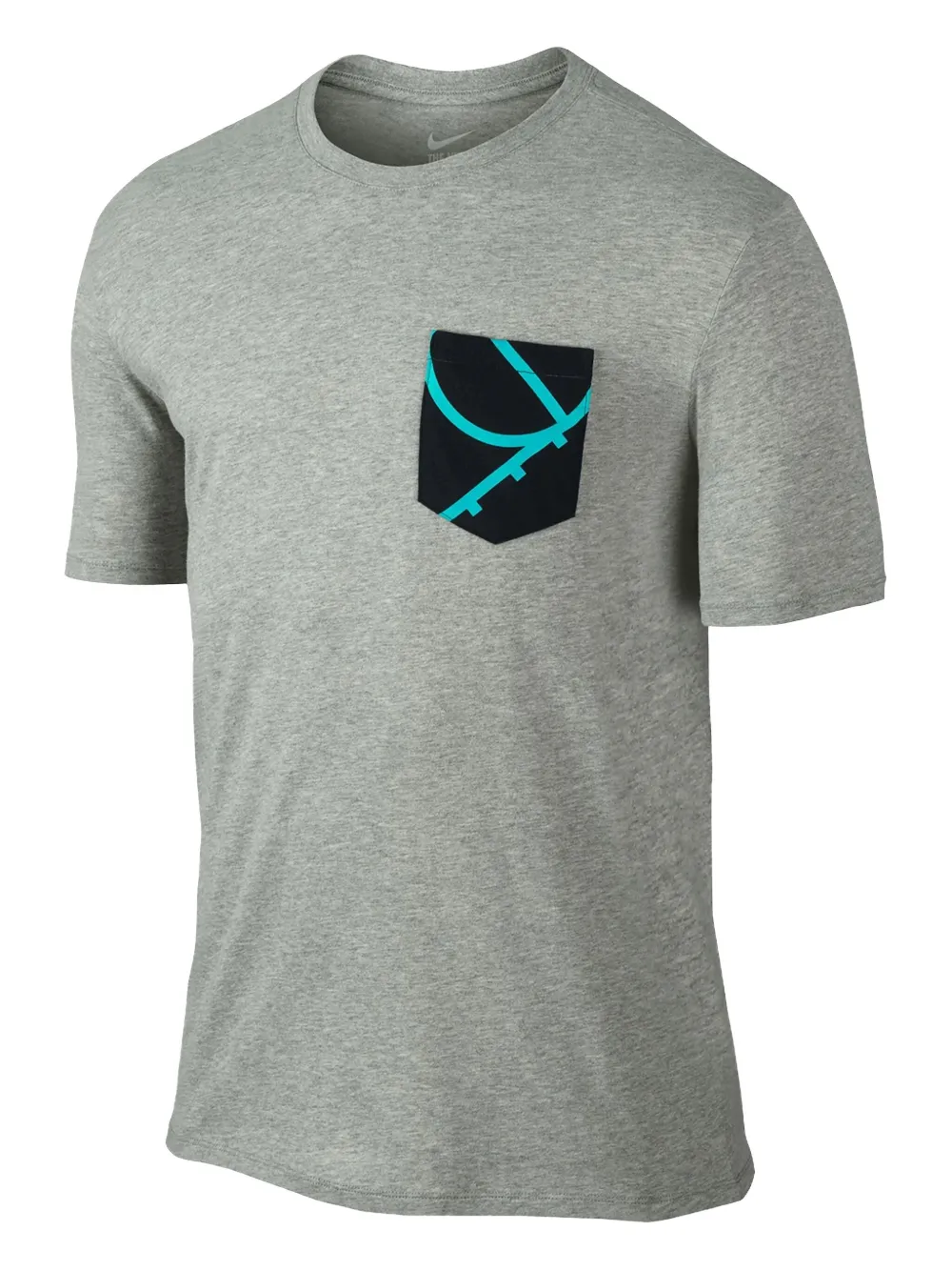 Nike playera con bolsillo de parche | gris | Image 1