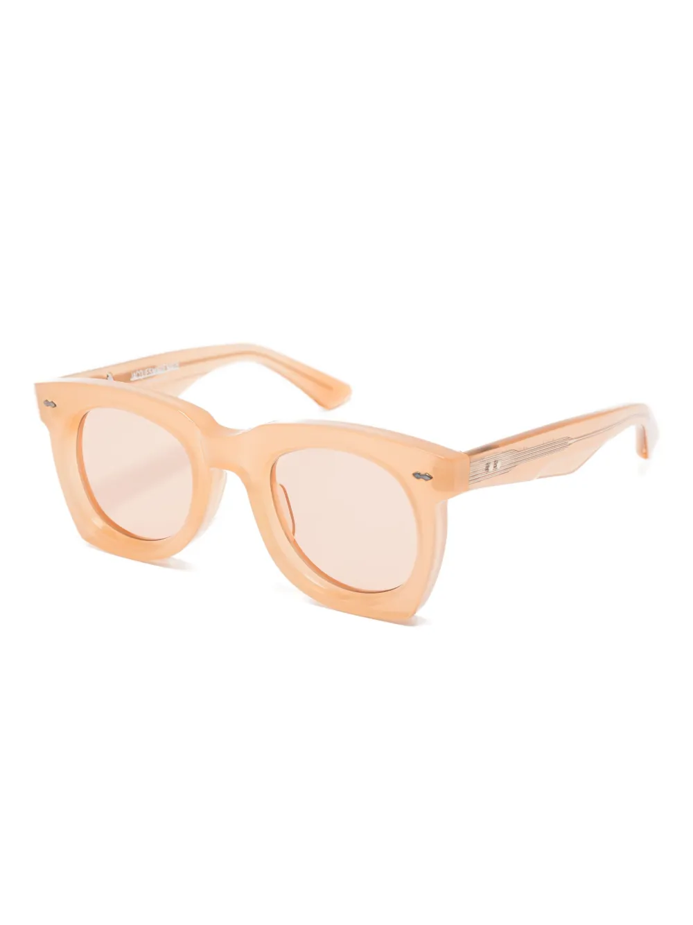 Jacques Marie Mage Zonnebril met geometrisch montuur - Beige