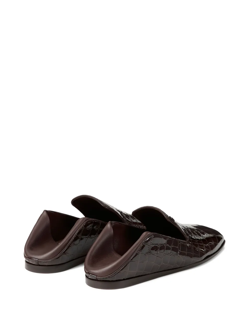 Jimmy Choo Square Toe Casual Shoes In Brown