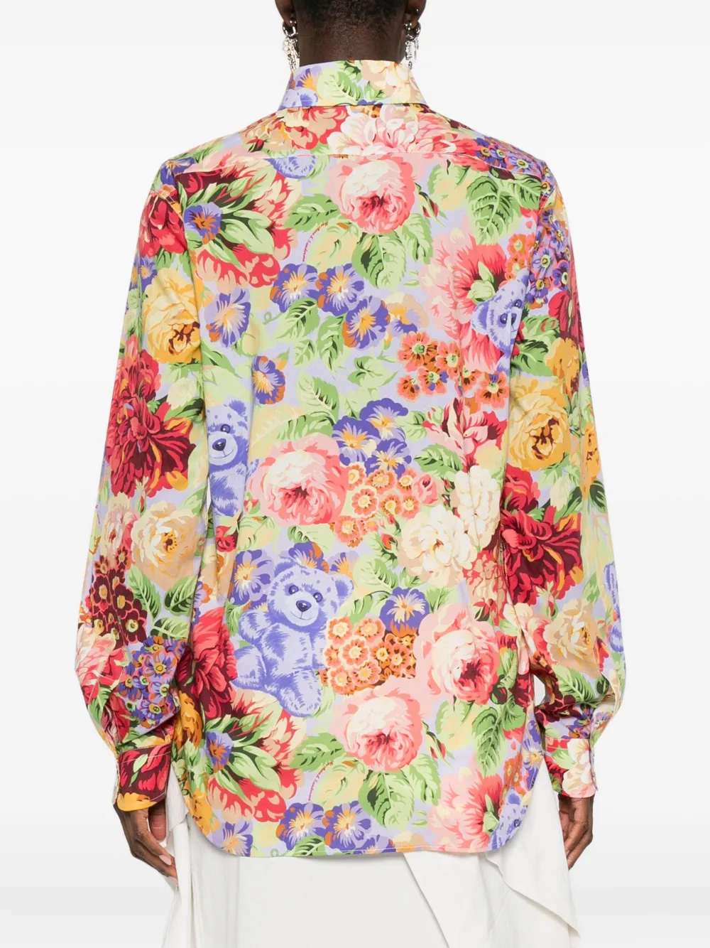 Moschino Floral-print Shirt In Multi